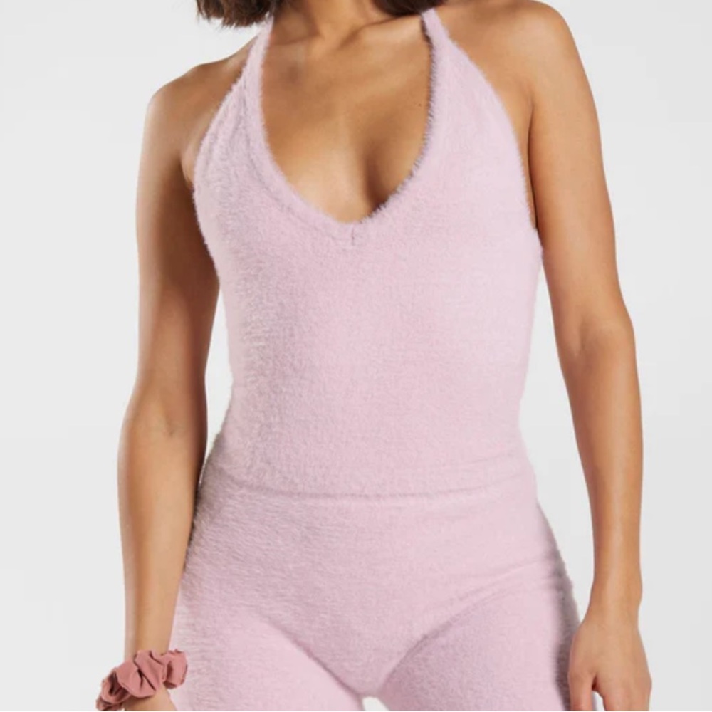 Whitney eyelash knit midi halter NWT